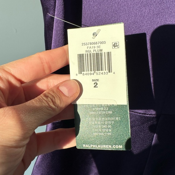 Ralph Lauren Purple Midi Satin Dress - Picture 3 of 5